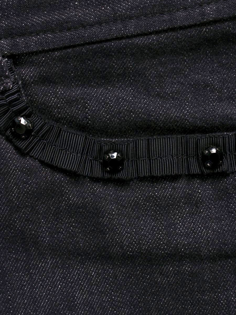 トゥービーシック W5R07-851-29 デニムパンツ 40 ネイビー カラーストーン クロップド ITAKV4RPF1DC