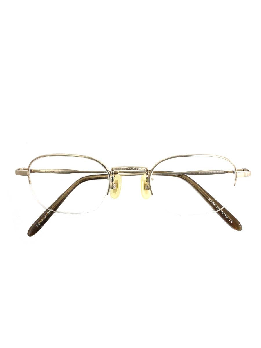金子眼鏡 BWG VINTAGE KV-112 メガネ ゴールド コンビフレーム ハーフリム（ナイロール）スクエア ITTGRGE2K0T4