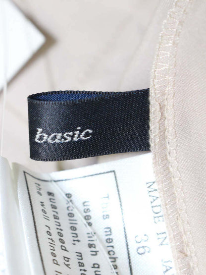 ルネ basic 5013070 ブルゾン 36 ベージュ ノーカラー ギャザー ITCEVUUQZYF4