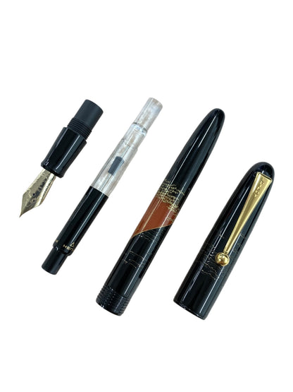 パイロット 平蒔絵 赤富士 FK-5MP-AF 万年筆 ブラック 14K IT2GGSUBCW8G