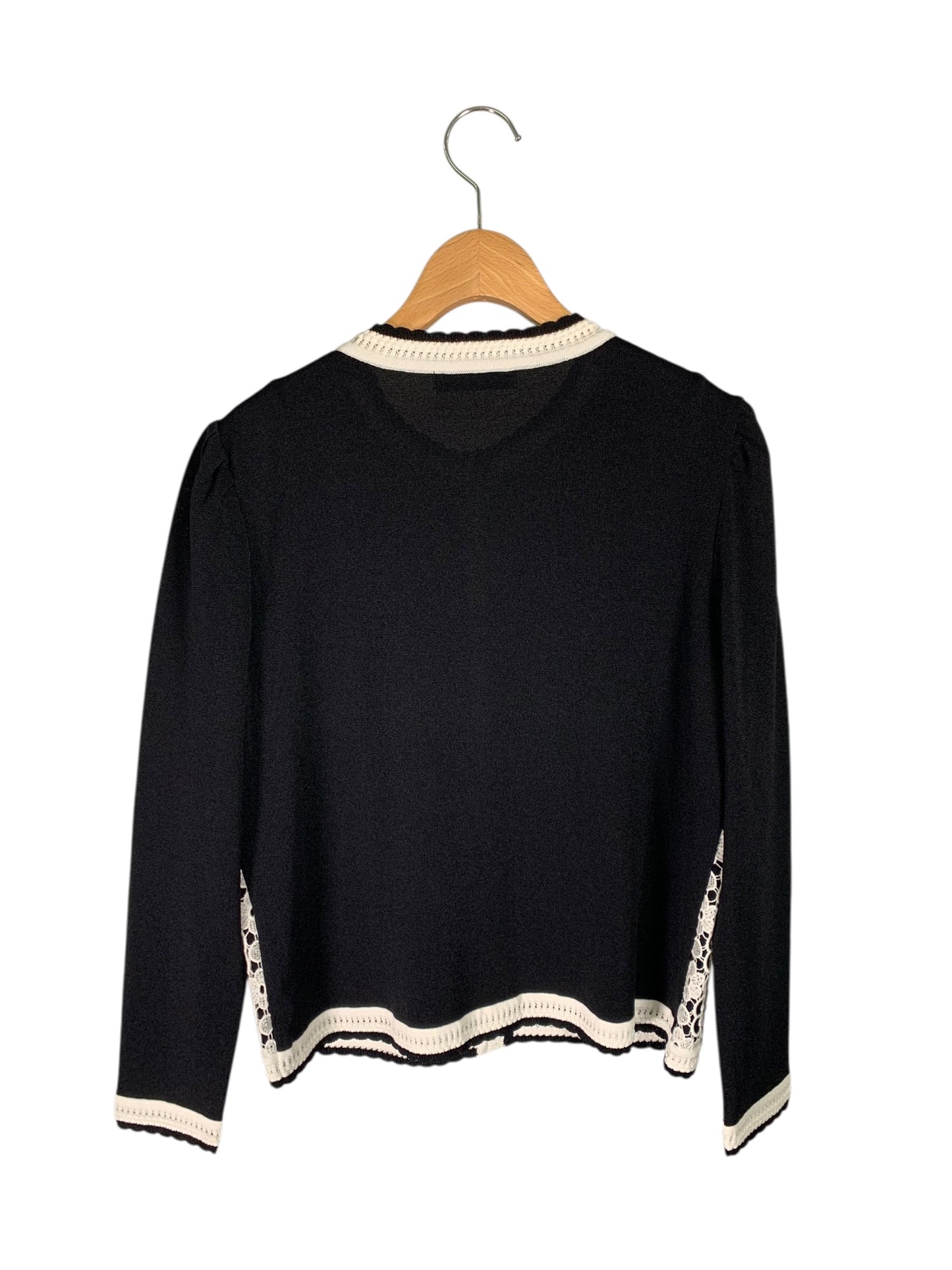 ルネ Lace Knit Cardigan 6412540 カーディガン 38 ブラック ITAPQQALT94B