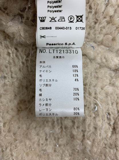 ペセリコ LT1213310 カーディガン 40 ベージュ アルパカ カシミヤ シルク ラメ ITU7IVNOGUBY