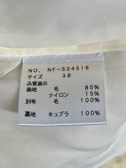 エムズグレイシー 524516 ジャケット 38 アイボリー パール リボン ウール IT6BX3RZXS2W 【SALE】