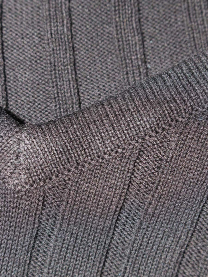 エムプルミエ A722-013 ニット 38 ブラック Vネック リブ IT9MKJ6OEA5G