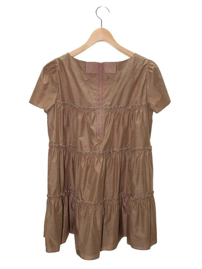 エムズグレイシー Tiered Blouse 910313 チュニック 40 ブラウン ITL09779SN0I