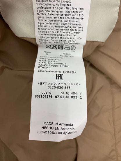 マックスマーラ ザキューブ 902104276 ナイロンコート 38 ベージュ リバーシブル IT4O1XMYGPHY