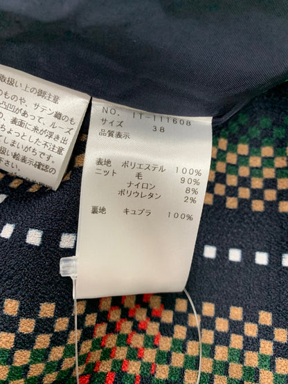 エムズグレイシー トラッドチェックワンピース 111608 38 ネイビー IT78G6UGI3VO