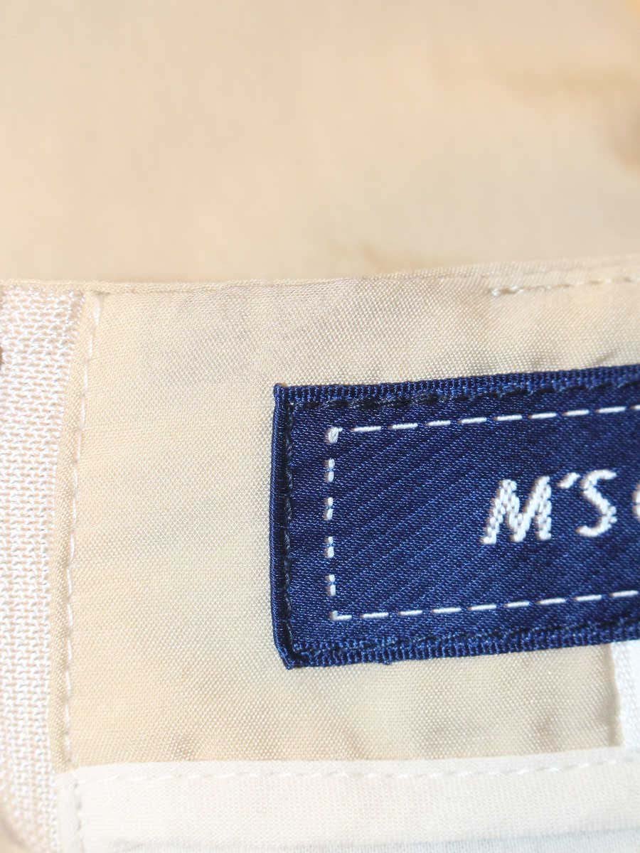 新品　エムズグレイシー　ベージュニット　刺繍入り エムズグレイシー デイジー刺しゅう入りニット 518101 38 アイボリー