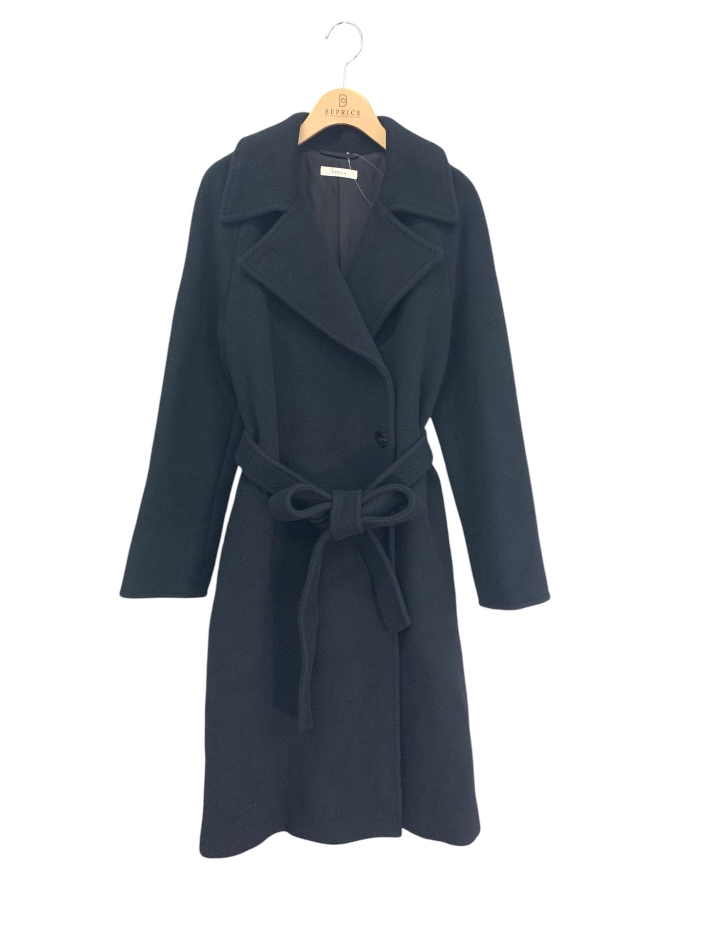 エポカ M5B20-808-09 コート 42 ブラック リーラエアリーウール ITCSG73JOW00