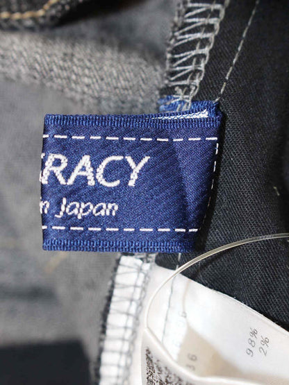 エムズグレイシー 416106 デニムパンツ 36 チャコール 刺繍 ワイド ITGCYD2GWL8B