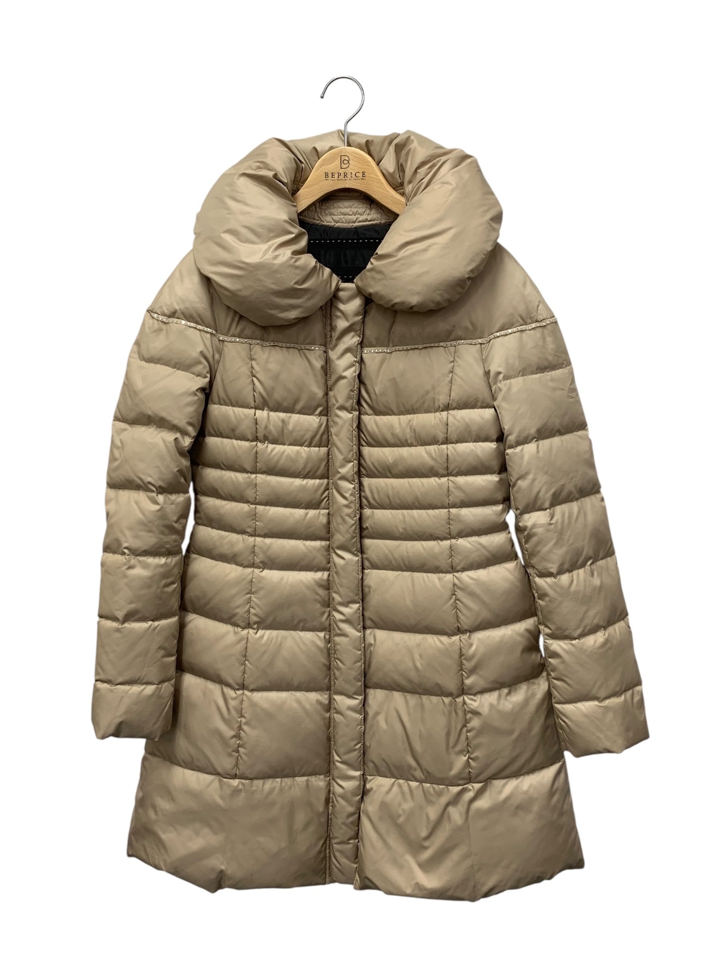 トゥービーシック W5A55-840-40 ダウンコート 40 ベージュ ラインストーン ITFVYETRIHO2 【SALE】