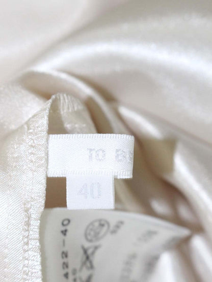 トゥービーシック W5S17-422-40 スカート 40 ベージュ プリーツ ウエストゴム IT65ES71ZTXS