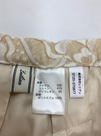 レリアン AV-0403177 RV24-90704AS スカート 11 ベージュ レース フラワーモチーフ レイヤード IT5BYZ3IUDUW