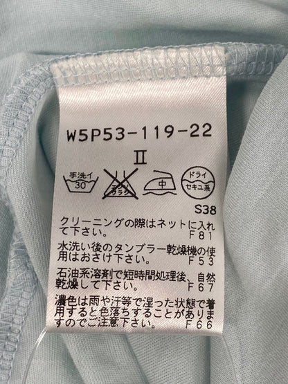トゥービーシック W5P53-119-22 カットソー 2 ブルー リボンモチーフ Vネック IT07S8NMCXRA