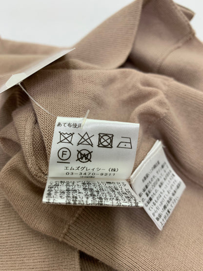 エムズグレイシー お花刺繍入りクチュールニット 318325 カーディガン 38 ベージュ ITAP0WRKI4Q6