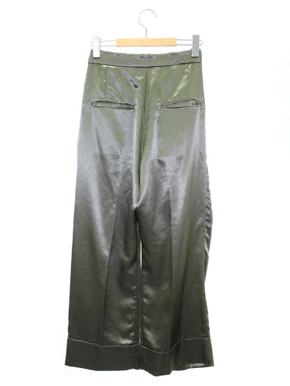 アンスリード 521730700501 パンツ 36 カーキグリーン サテン ITOPOU1ZK6FW
