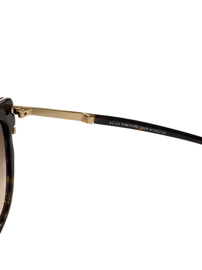 トムフォード Simona TF717 52F サングラス ブラウン コンビフレーム べっ甲柄 IT2N3IF2MPJW