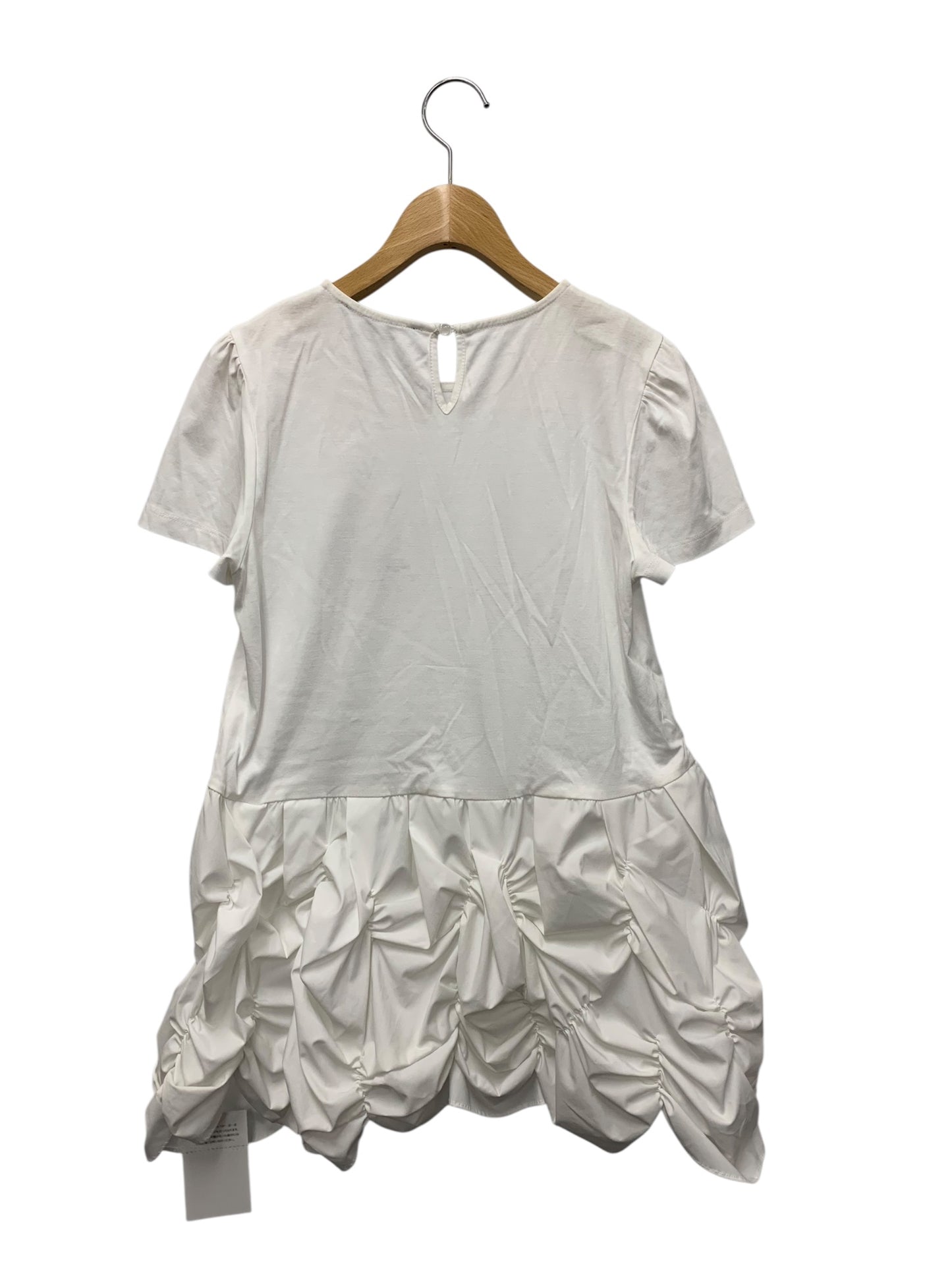 エムズグレイシー 515331 チュニック 38 ホワイト フレア リボン IT5SPOA655D4