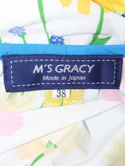 エムズグレイシー 810308 Tシャツ カットソー 38 ホワイト フラワーモチーフ IT7KPMLPEN0O