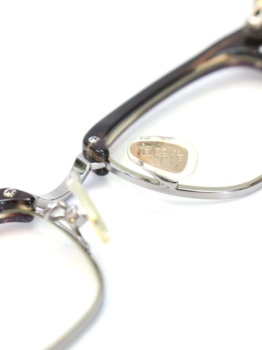 金子眼鏡 恒眸作 T-254 CHS メガネ チョコササ コンビフレーム フルリム サーモントブロウ ITUI5MPN4EE8