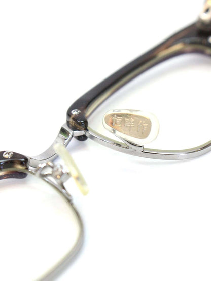 金子眼鏡 恒眸作 T-254 CHS メガネ チョコササ コンビフレーム フルリム サーモントブロウ ITUI5MPN4EE8