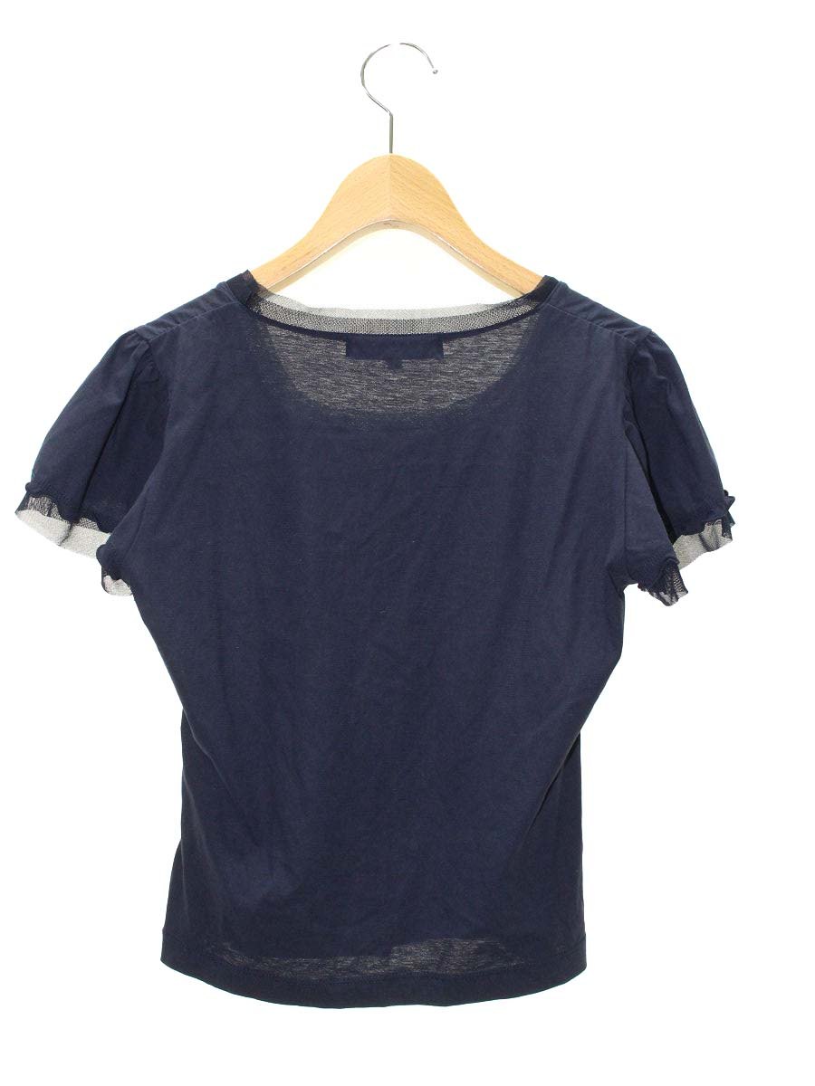エムズグレイシー 225318 Tシャツ カットソー 38 ネイビー チュール
