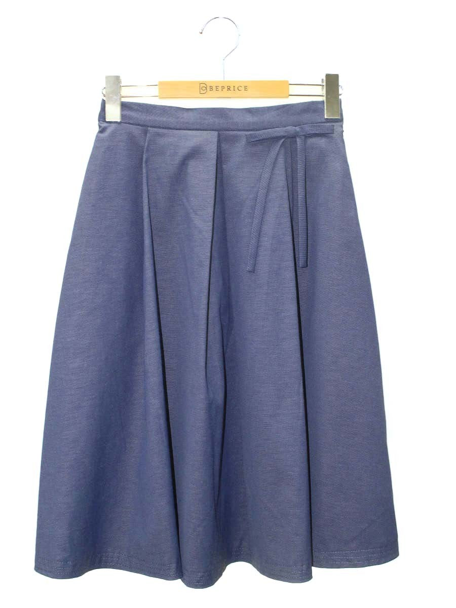 エムズグレイシー Flared Skirt 917324 スカート 36 ネイビー リボン ITQ6J8VMHS2K 【SALE】