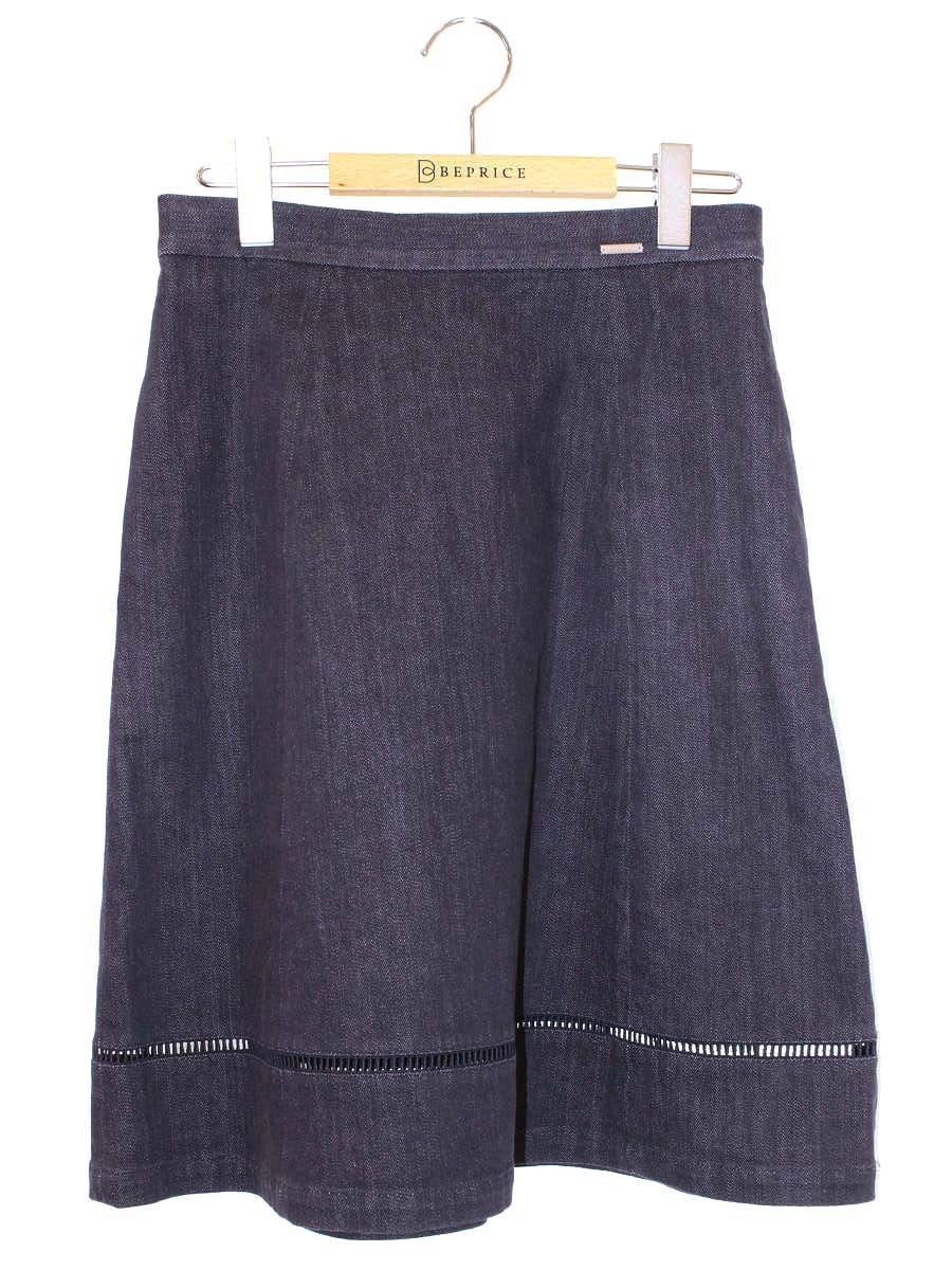 フォクシーニューヨーク Skirt INDIGO 37031 スカート 40 ネイビー IT5GWMQNK0IE