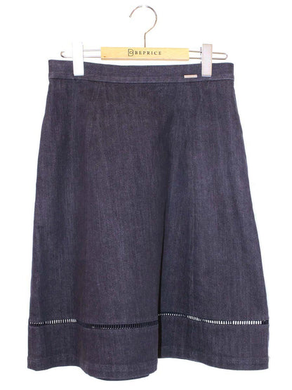 フォクシーニューヨーク Skirt INDIGO 37031 スカート 40 ネイビー IT5GWMQNK0IE