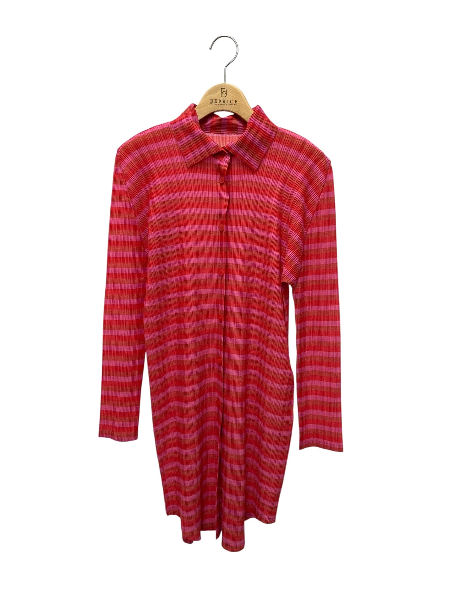 プリーツプリーズイッセイミヤケ PP41-FJ352 トップス 3 マルチカラー ストライプ ロング IT8816WTBHYQ 【SALE】