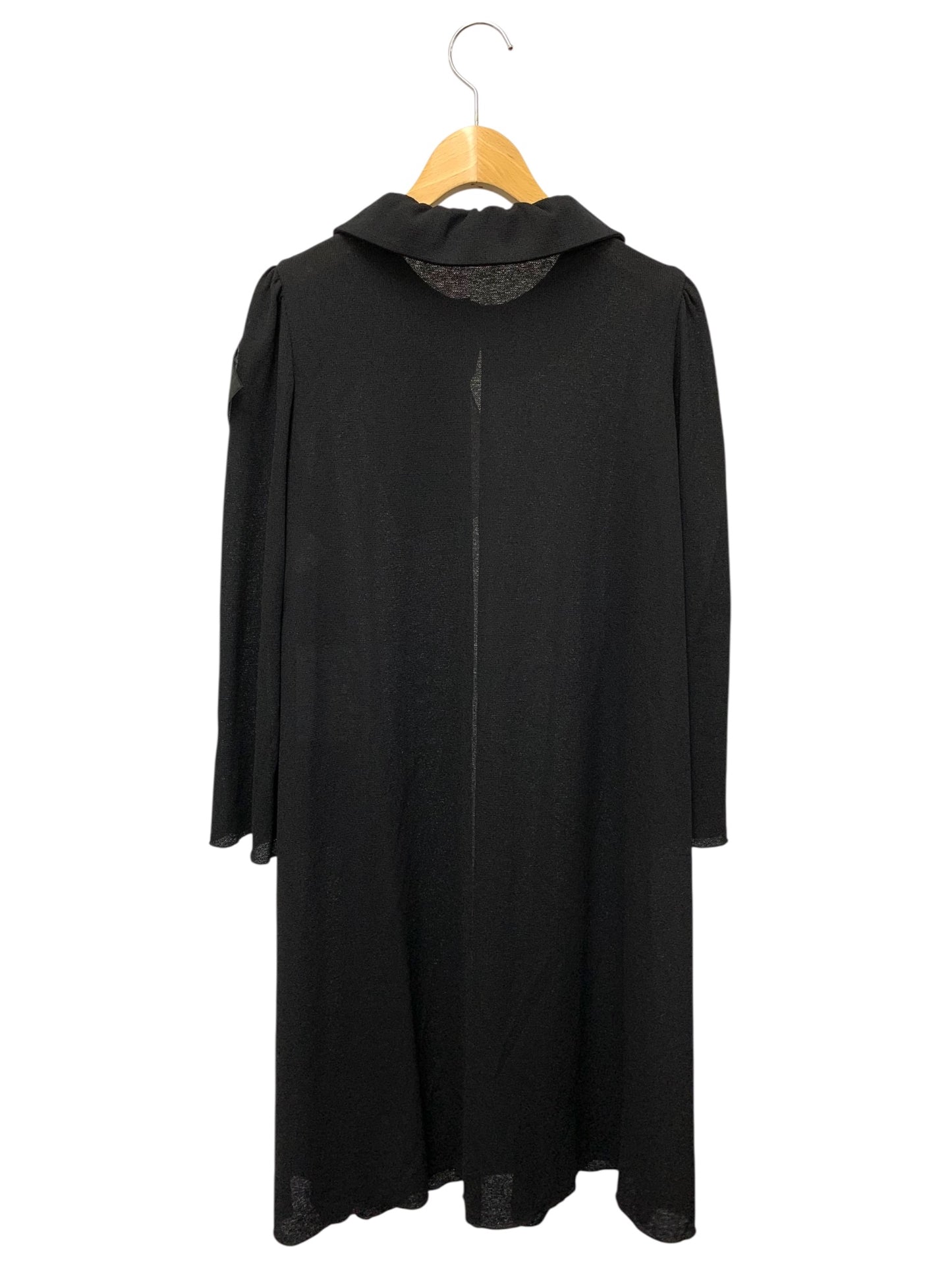 エムズグレイシー ギャザー襟シアーケープ 414302 カーディガン 36 ブラック ITXZD98LBFNS