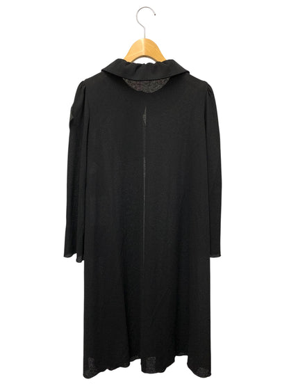 エムズグレイシー ギャザー襟シアーケープ 414302 カーディガン 36 ブラック ITXZD98LBFNS