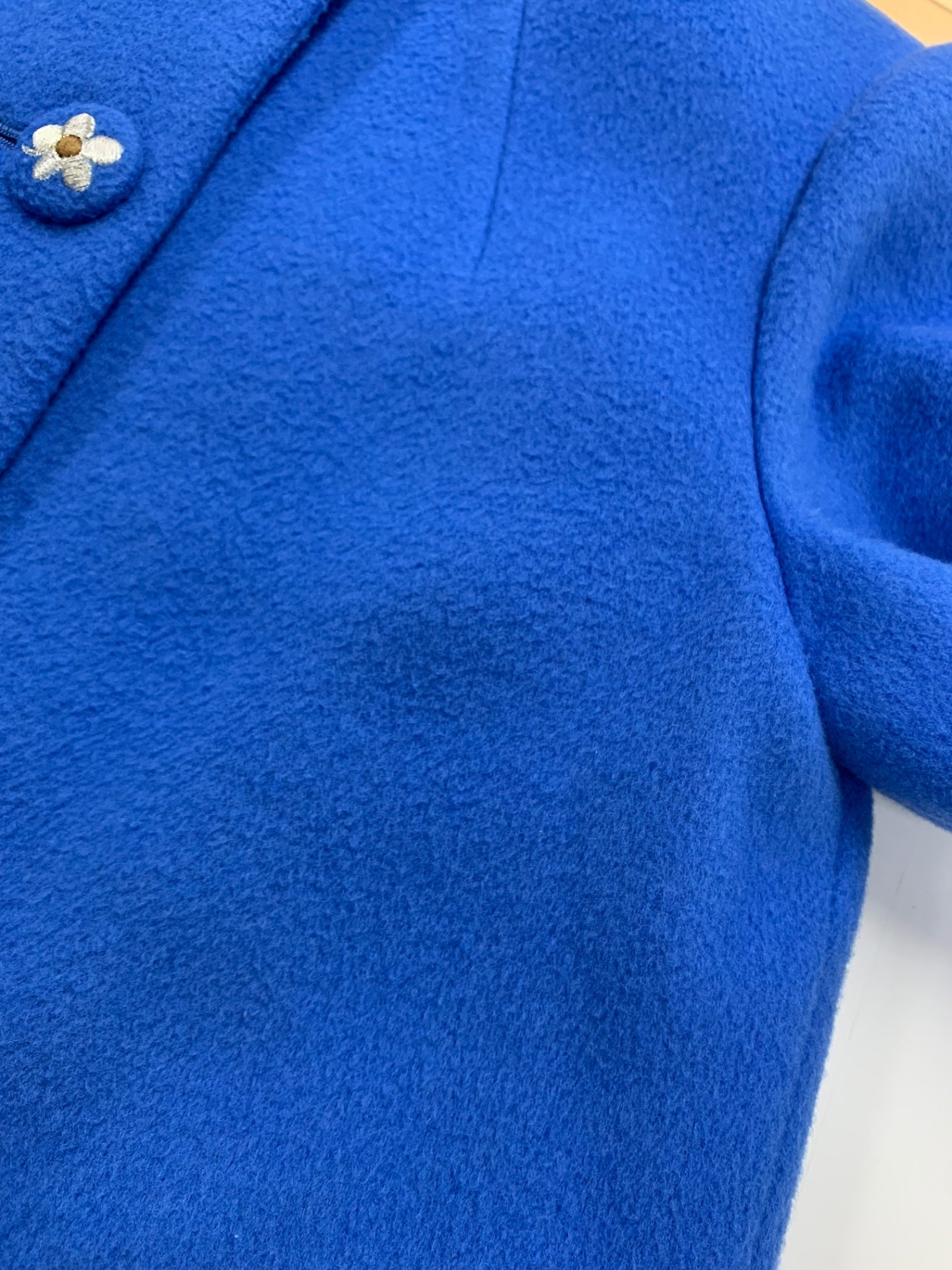 エムズグレイシー 319615 コート 36 ブルー 花刺繍 ITBITCNNU8CW