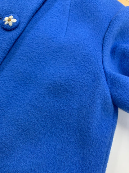 エムズグレイシー 319615 コート 36 ブルー 花刺繍 ITBITCNNU8CW