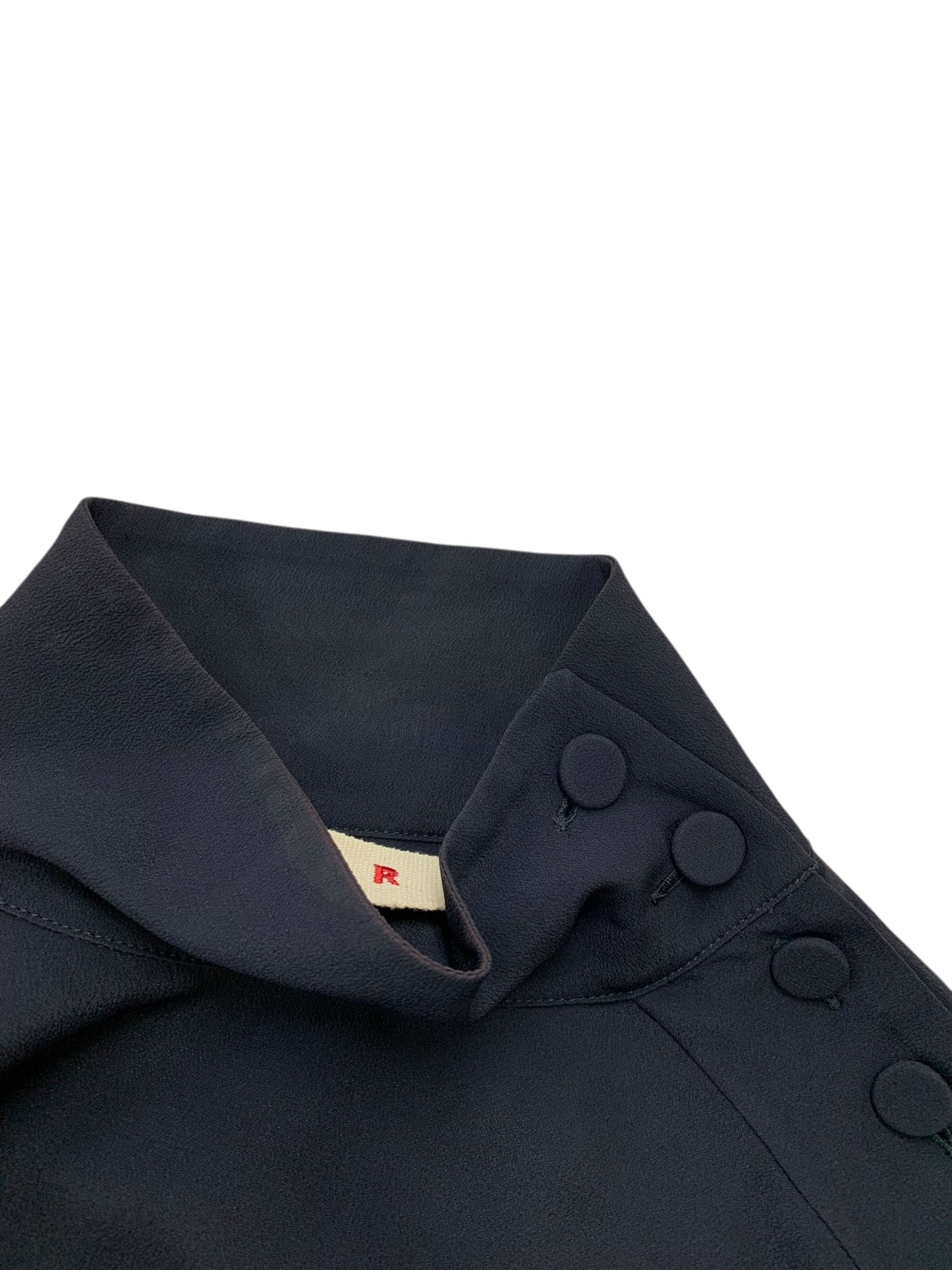 マルニ C17CAMAZ05A00TA089-00B99 プルオーバーブラウス 40 ネイビー 袖スリット IT3NVM1Z7R4S