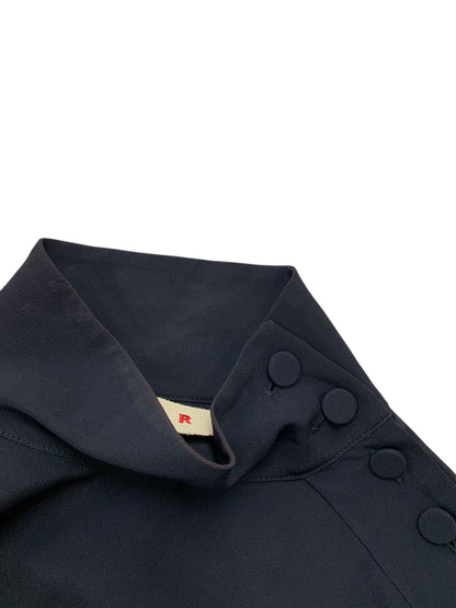 マルニ C17CAMAZ05A00TA089-00B99 プルオーバーブラウス 40 ネイビー 袖スリット IT3NVM1Z7R4S