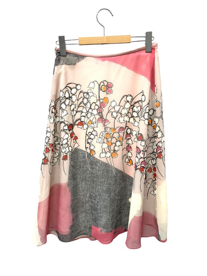 エムズグレイシー 017136 スカート 38 ピンク フラワー ITJG3LTRDIUS