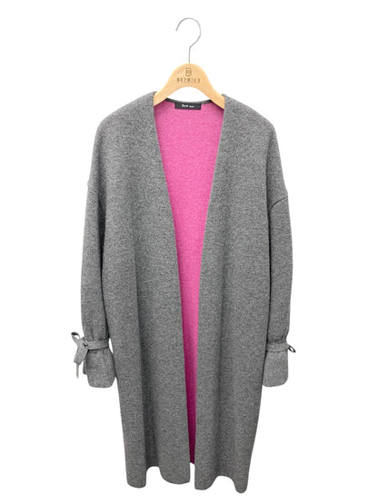 ルネ basic 5042250 コート F グレー ニットコート リボン ITHFEUH0O3HY