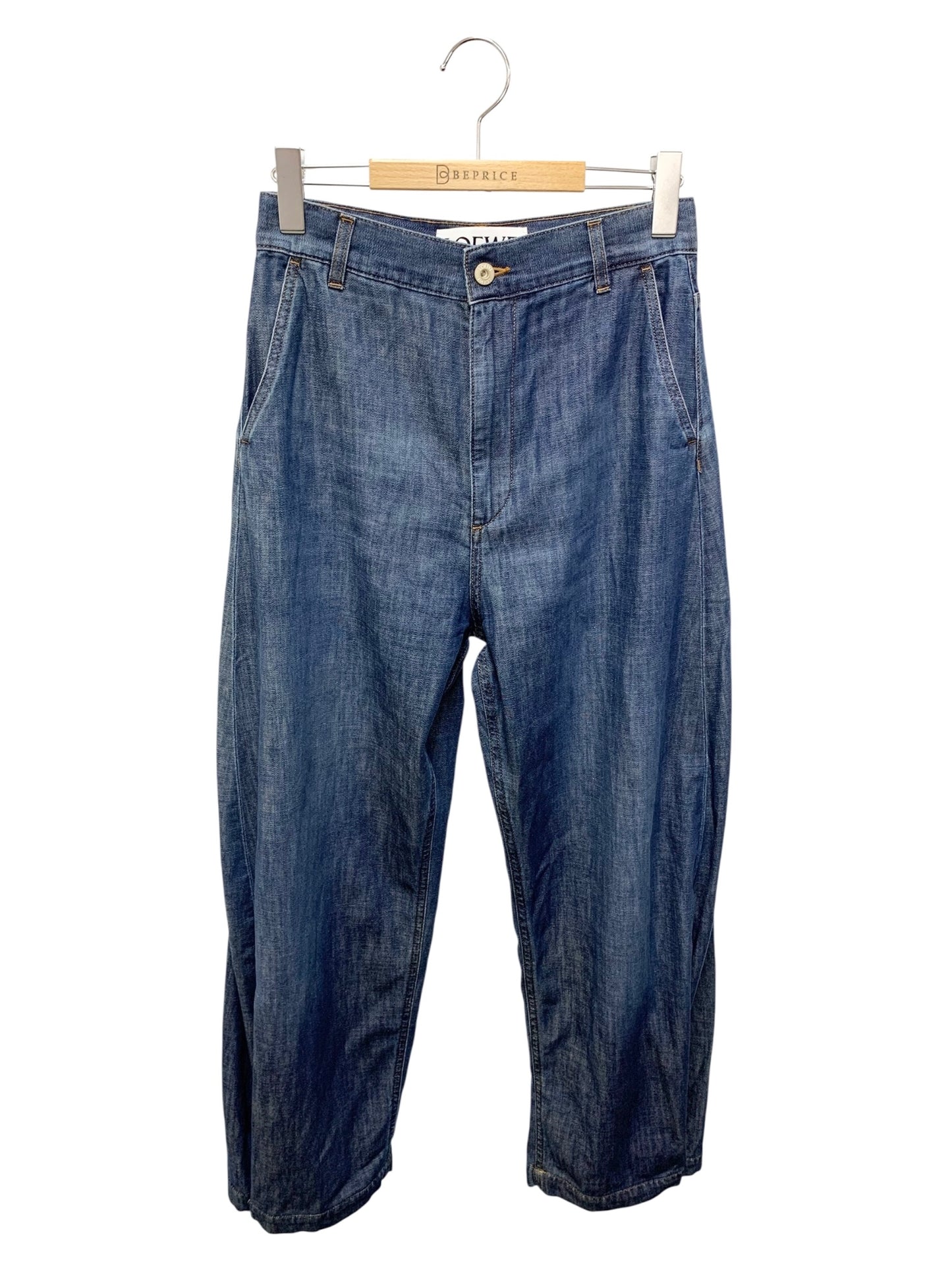 ロエベ バルーントラウザーズ S359Y11XC2 デニムパンツ 36 ブルー 裾2way IT2X9VLHGEN0 【SALE】