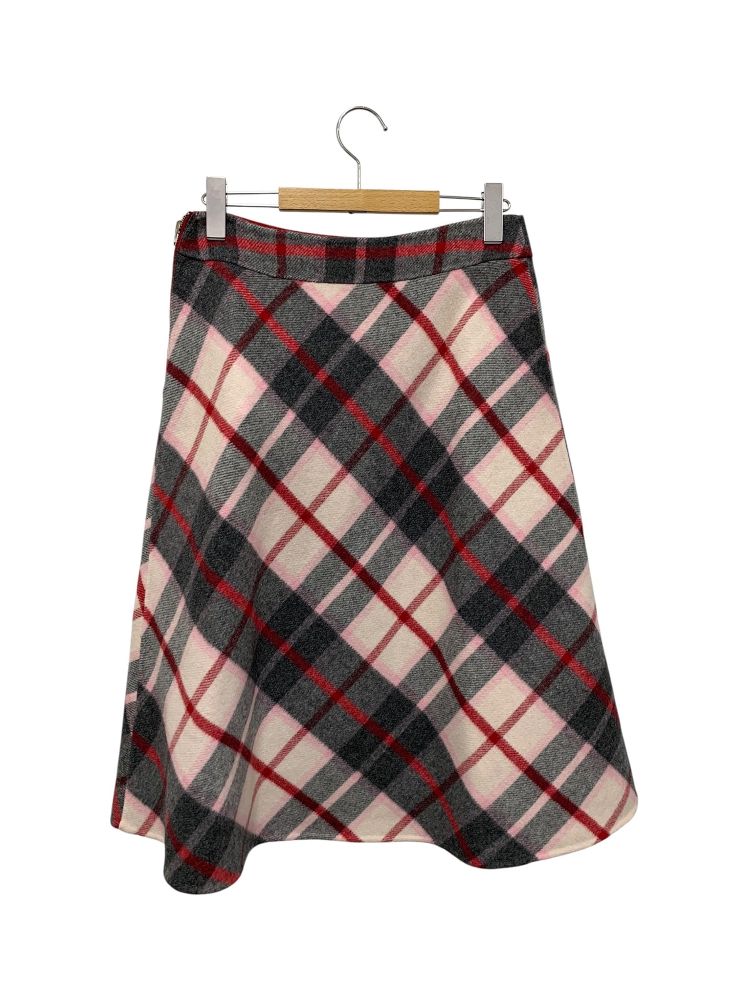 エムズグレイシー リバーシブルフレアースカート 217622 40 レッド ウール ITRYC54OCTR9