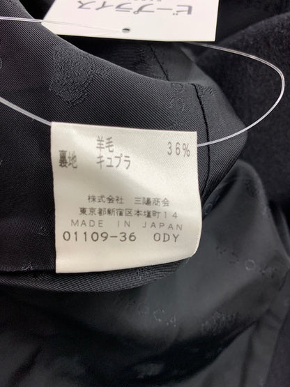 エポカ KN105-656-09 Pコート 40 ブラック ハーフ ウール混 IT6PPGM8VHS0