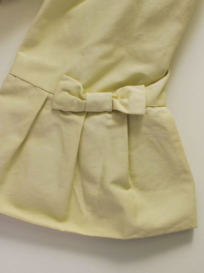 ギャラリービスコンティ 1133848 ノーカラージャケット 2 クリームイエロー フリル リボン ベルスリーブ ITDYSUJPSLPC