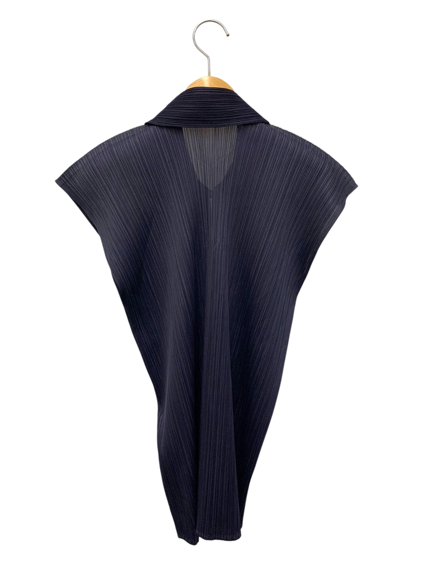 プリーツプリーズイッセイミヤケ PP04--JK605 ポロシャツ 4 ネイビー ノースリ IT1ZPCBMY91K 【SALE】