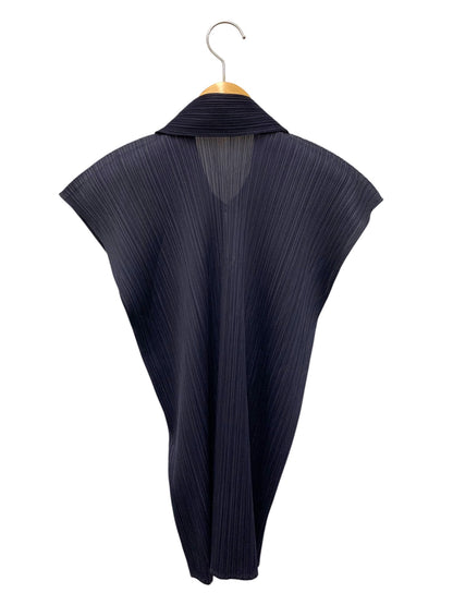 プリーツプリーズイッセイミヤケ PP04--JK605 ポロシャツ 4 ネイビー ノースリ IT1ZPCBMY91K 【SALE】