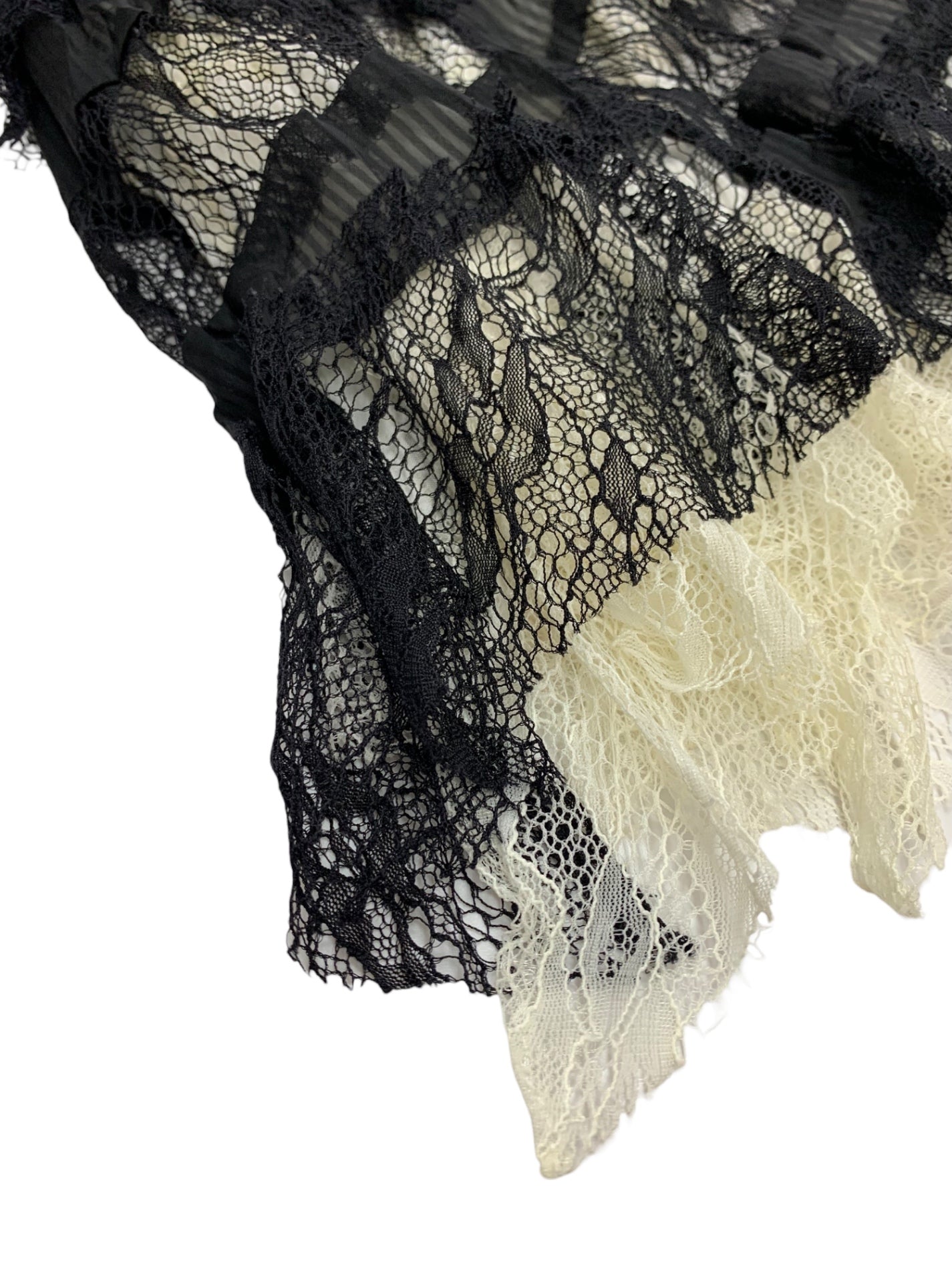 スペッチオ 451-219 スカート  40 ブラック レイアード レース IT3GJP10YALC