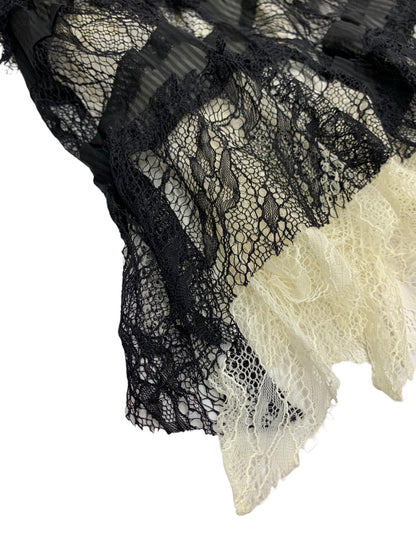 スペッチオ 451-219 スカート  40 ブラック レイアード レース IT3GJP10YALC