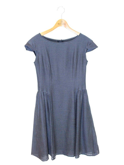ルネ 6126300 ワンピース 36 ネイビー ボーダー シフォン IT48NRJSNDPS