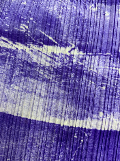 プリーツプリーズイッセイミヤケ PP31-JH925  ワンピース 3 パープル 波柄 プリーツ ITDE2WRZL1J0