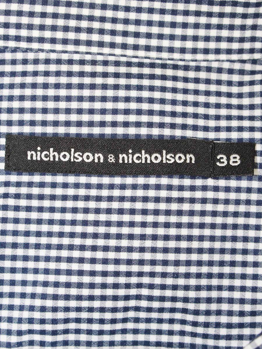 ニコルソンアンドニコルソン SEABREEZE-W シャツ 38 ネイビー nicholson&nicholson定番 IT849120WV85