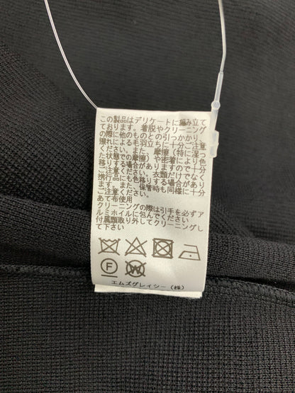 エムズグレイシー 818525 ワンピース 38 ブラック カメリアボタン フロントジップ ニット ウール ITD1CRR7FGBR